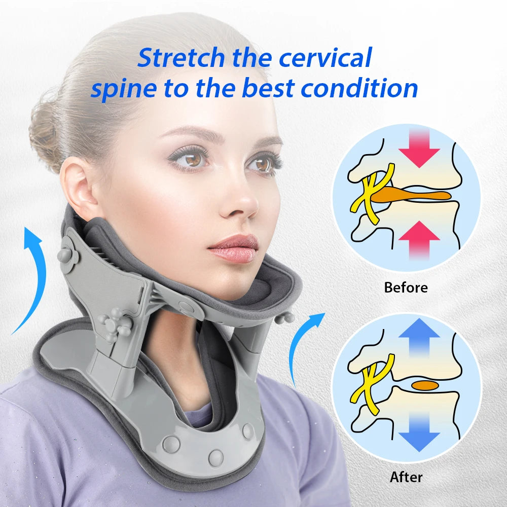 Cervical Neck Traction Device – Heat & Stretch Pain Relief