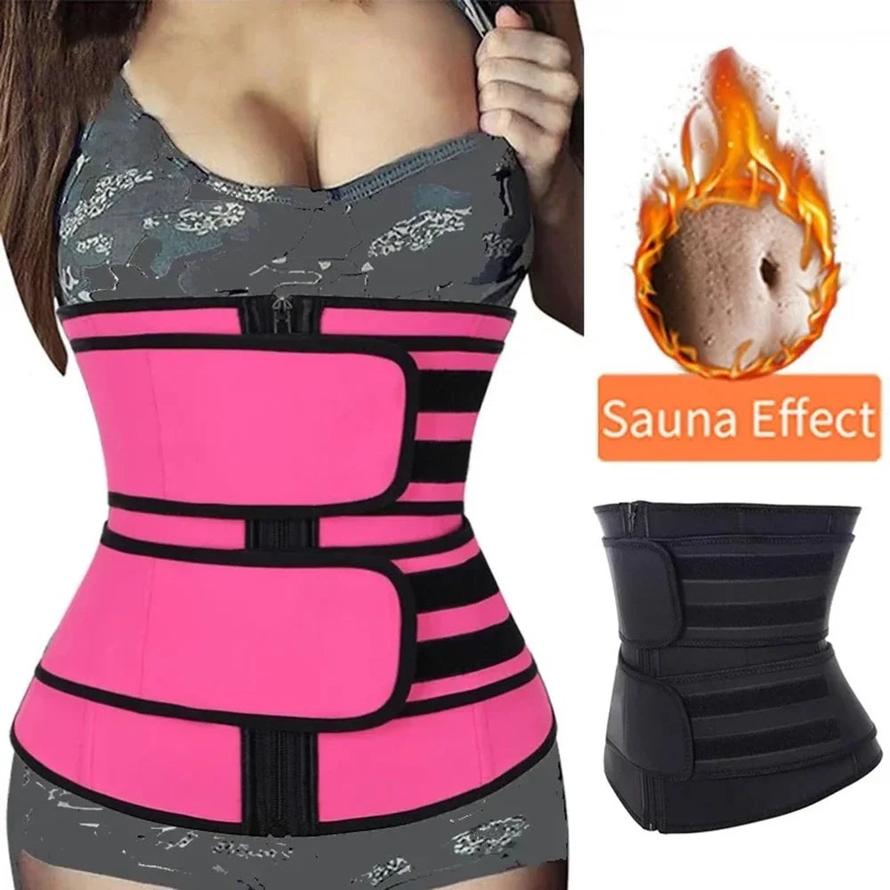 Waist Trainer Slimming Body Shaper Fitness Belt Weight Loss Fat Burning Sport Girdle Sweat Trimmer Workout Cincher Shapewear