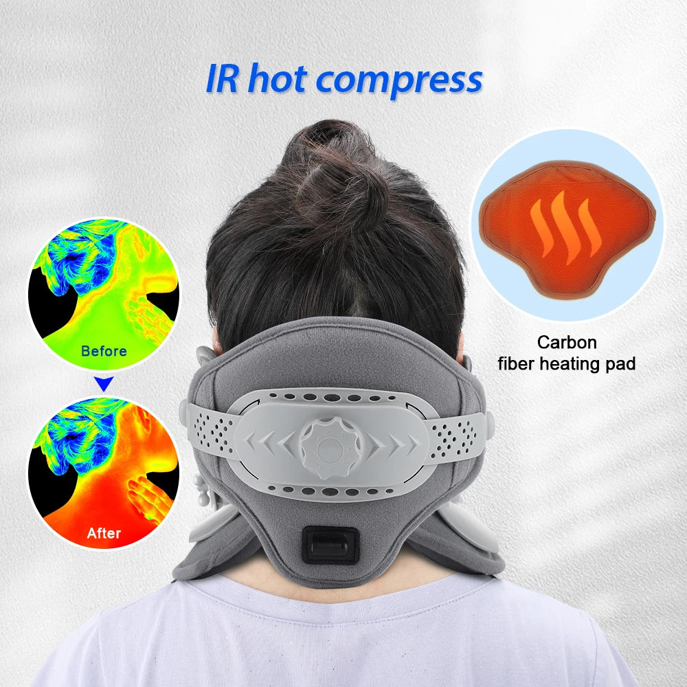 Cervical Neck Traction Device – Heat & Stretch Pain Relief